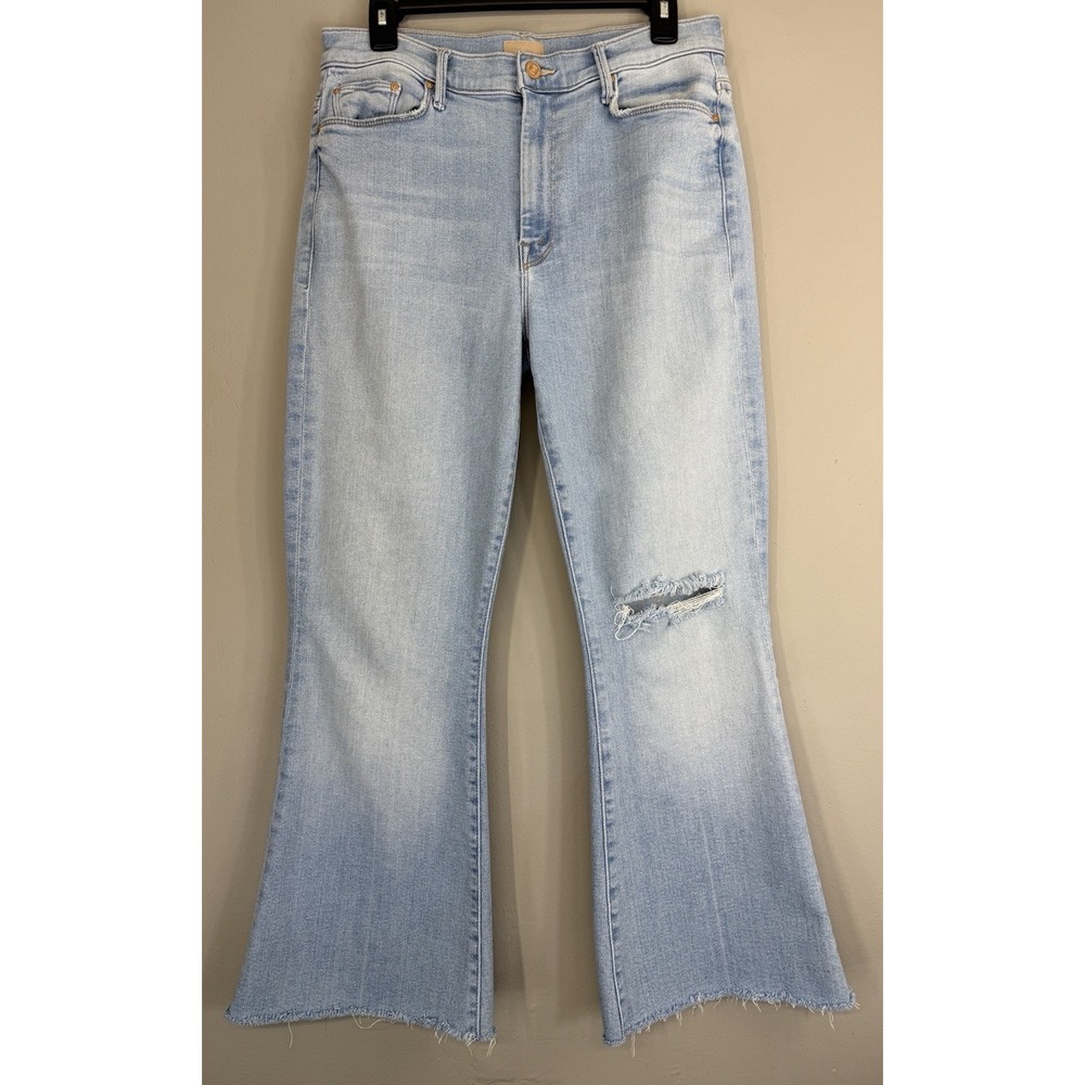 Mother Jeans Sz 31 The Super Cruiser Flare / Sun Drenched Light Wash High Rise